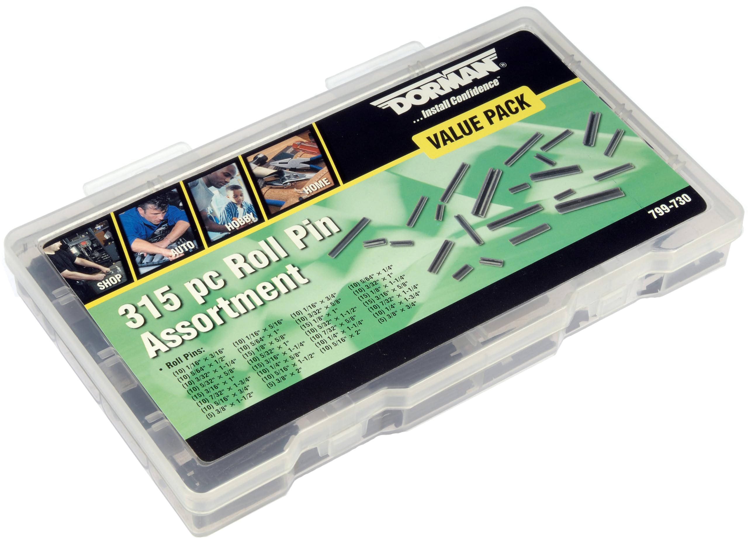Amazon.com: Dorman 799-730 Roll Pin Value Pack- 30 Sku's- 315